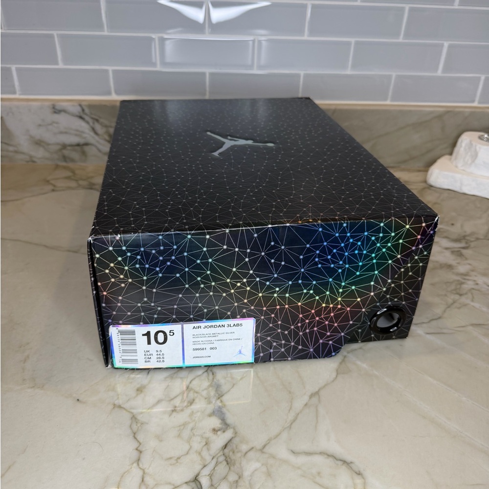 Authentic Air Jordan 3Lab5 Black Elephant Print Sneakers Men’s Used Sz 10.5 wbox - Picture 13 of 13